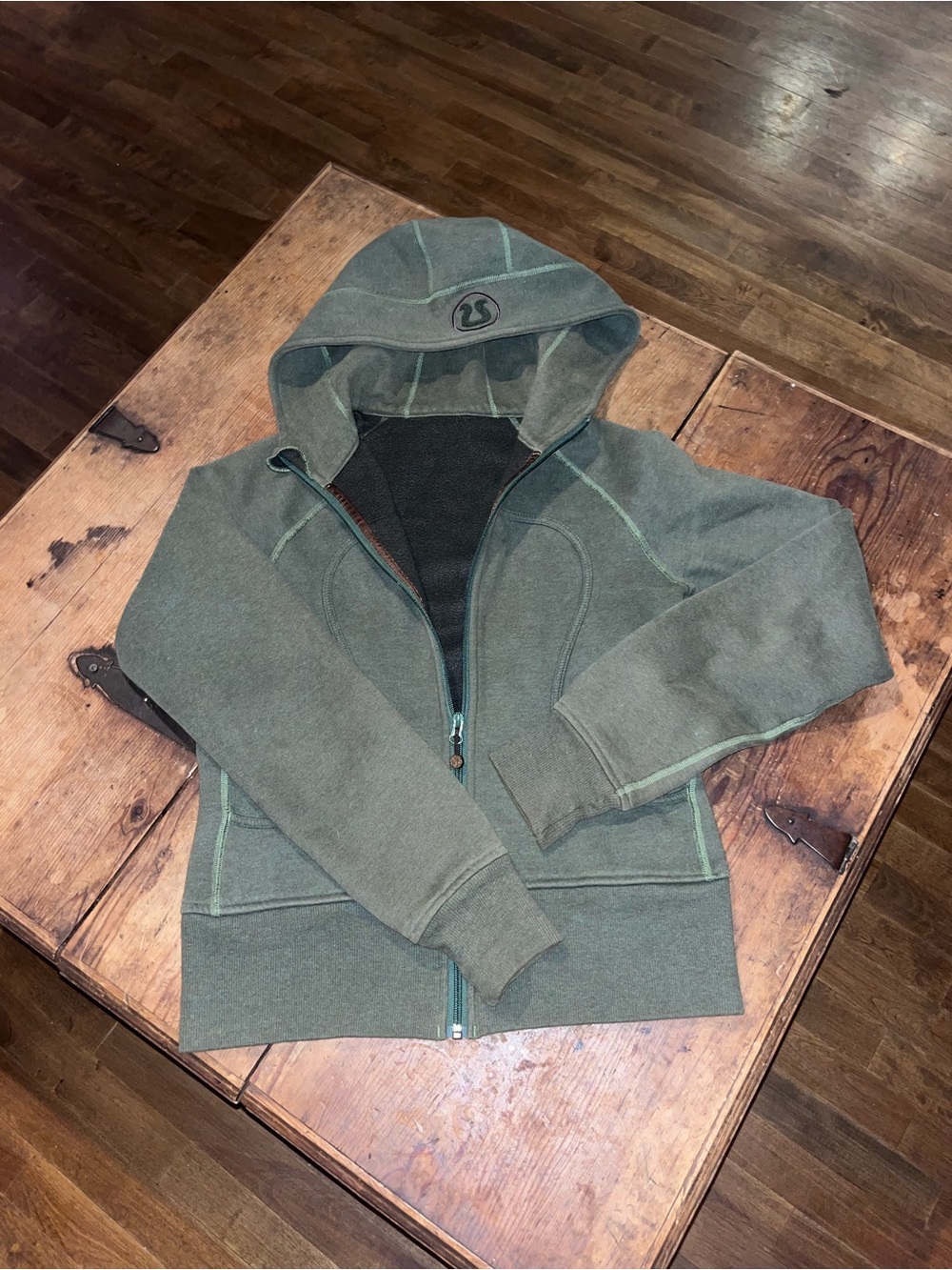 Mulberry Olive Green Hoodie with Gold Label